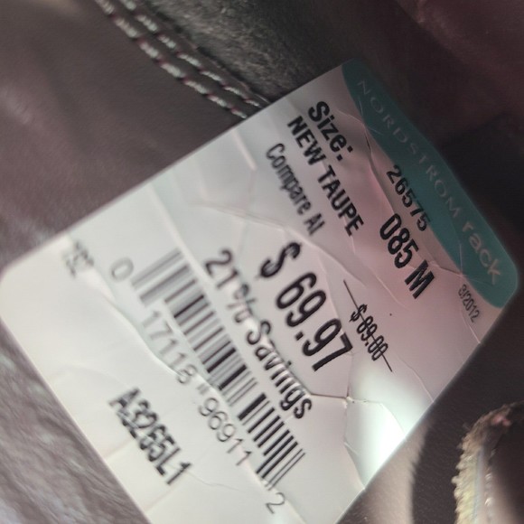 Franco Sarto Weston Bootie Size 8.5 Taupe Suede Leather Lace Up Wedge - Picture 15 of 16